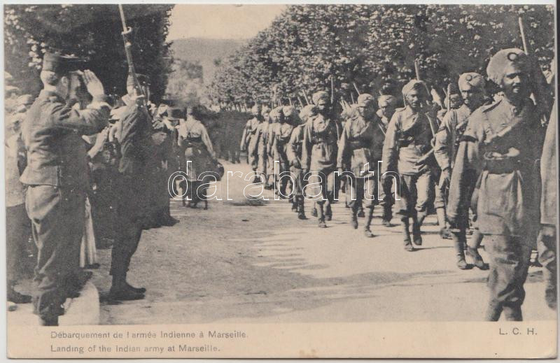 Marseille, Landing of the Indian Army