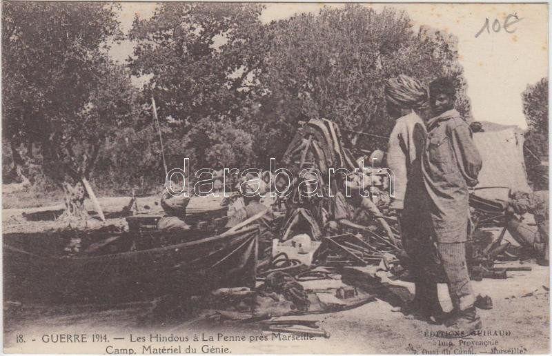 1914 Marseille, La Penne, Hindu soldiers' military camp