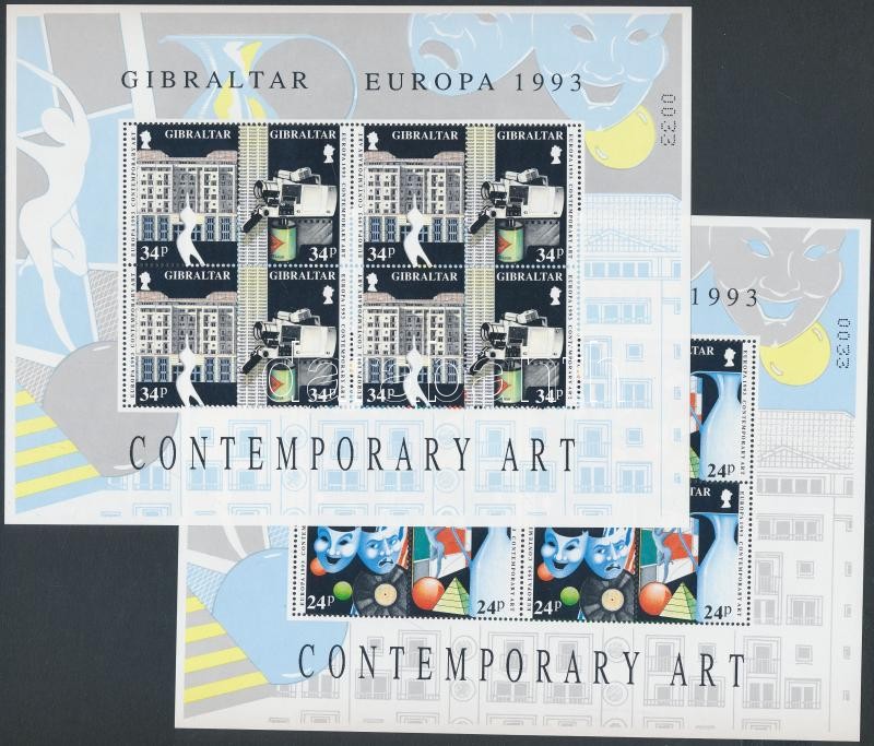 Europa CEPT, contemporary art minisheet set, Europa CEPT, Kortárs művészet kisív sor