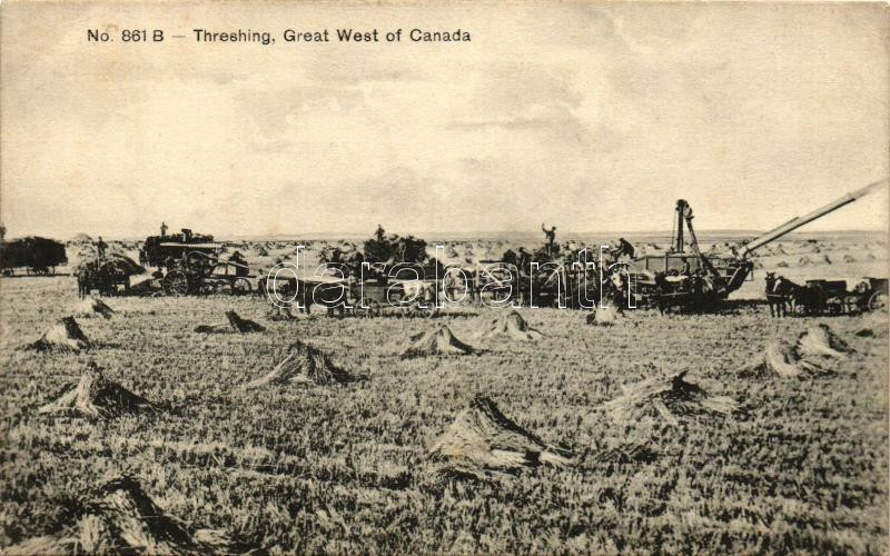 Great west of Canada, Threshing