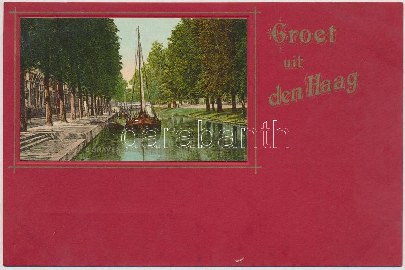 The Hague, Den Haag; Prinsesgracht / canal, ship