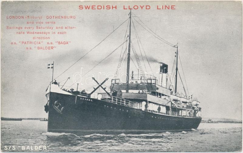 SS Balder, Swedish Lloyd Line, SS Balder hajó
