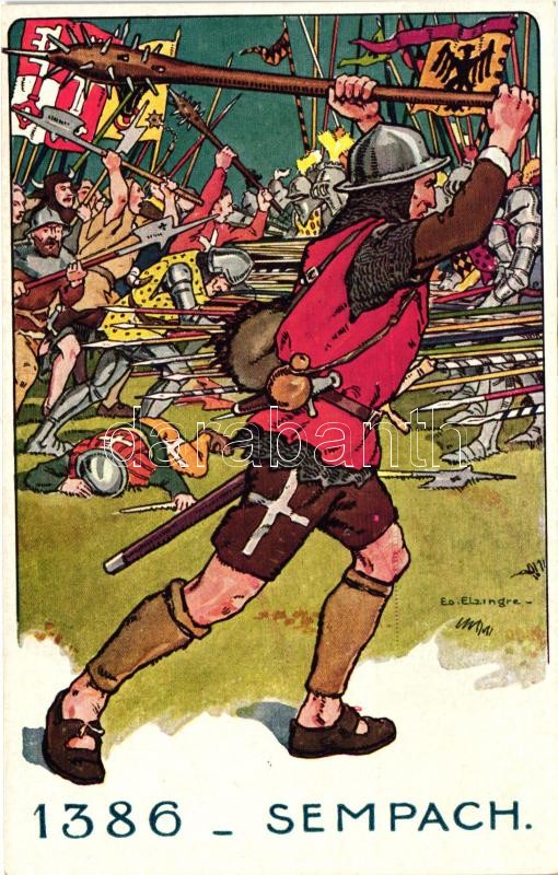 '1386 Sempach' Der schweizer Soldat im Laufe der Jahrhunderte / Switzerland, military history s: Elzingre, 1386 sempachi csata, svájci hadtörténet s: Elzingre
