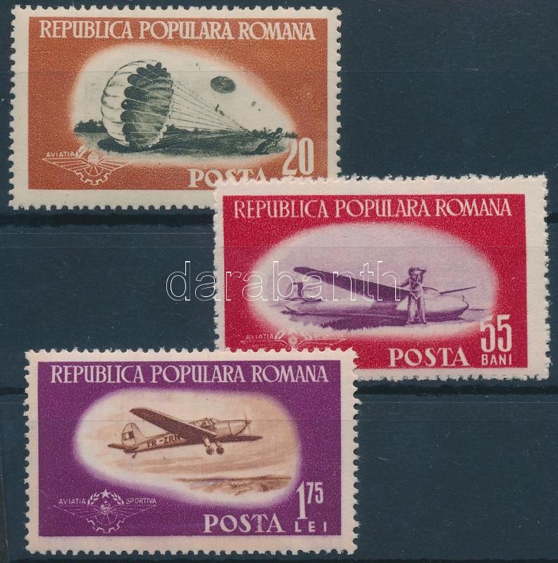 Sport Aviation 3 stamps from set, Sportrepülés sor 3 értéke