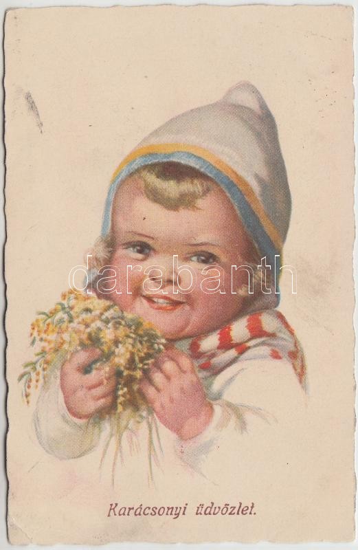 Christmas, little child, Degami 859., Karácsonyi üdvözlet kisgyerekkel, Degami 859.