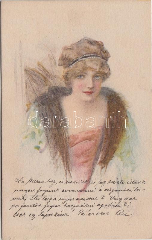 Hölgy, The Gibson Art Co., s, Lady, The Gibson Art Co., artist signed