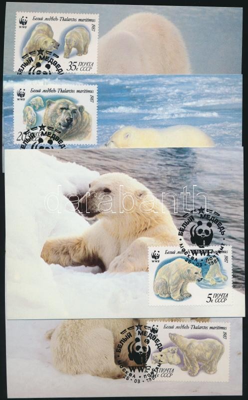 WWF jegesmedvék sor 4 CM, WWF polar bear set on 4 CM