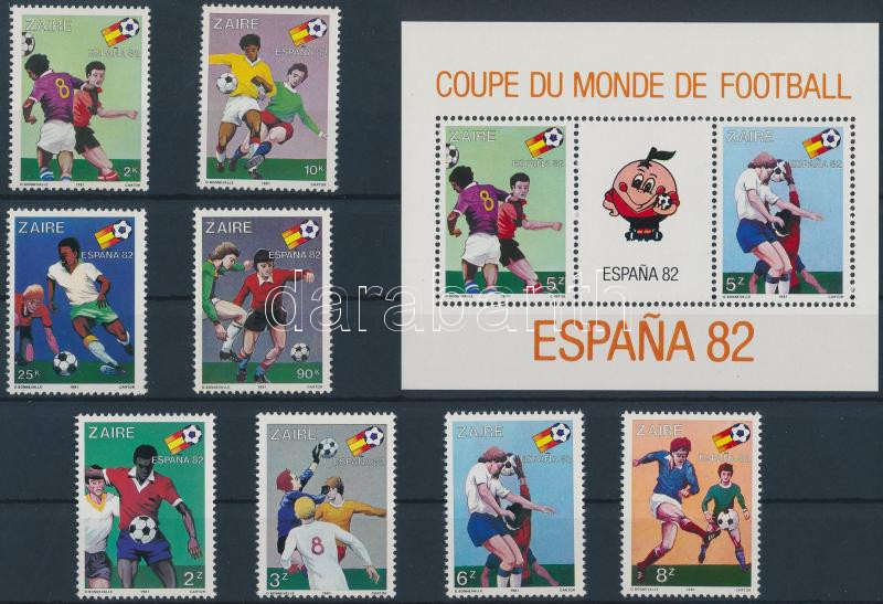 Labdarúgó VB sor + blokk, Football world cup set + block