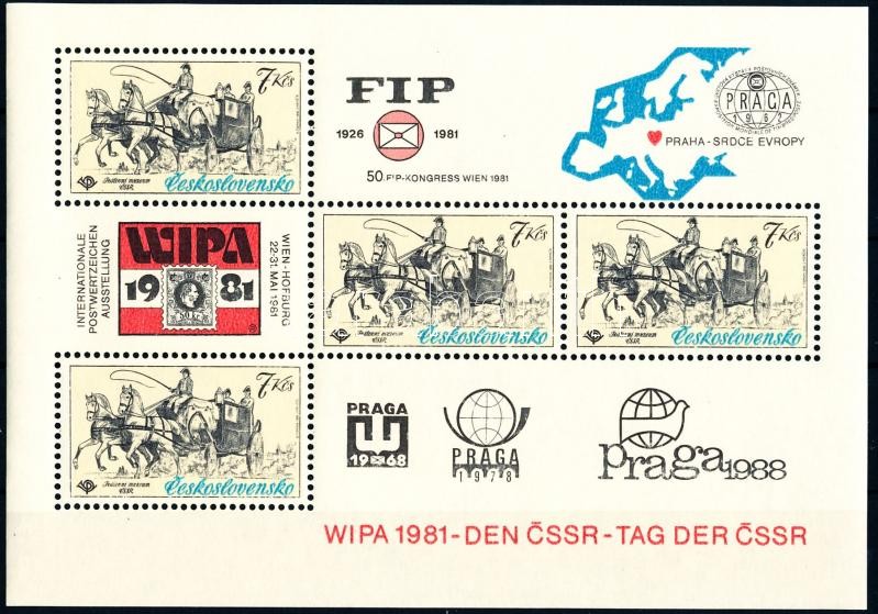 WIPA nemzetközi bélyegkiállítás blokk, WIPA international stamp exhibition block