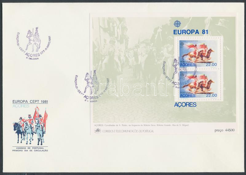 Europa CEPT, Folklore block on FDC, Europa CEPT, Folklór blokk FDC-n