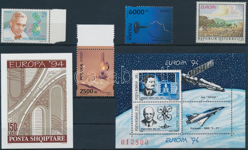 Europa CEPT 4 diff stamps + 2 blocks, Európa CEPT motívum 4 klf bélyeg + 2 blokk