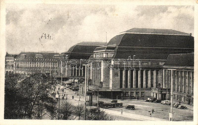 Leipzig, Hauptbahnhof / railway station, automobiles, 'Das Braune Band 1944'