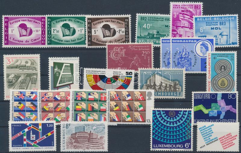 European Union 23 (22 diff) stamps, Európai Unió motívum 23 db (22 klf) bélyeg