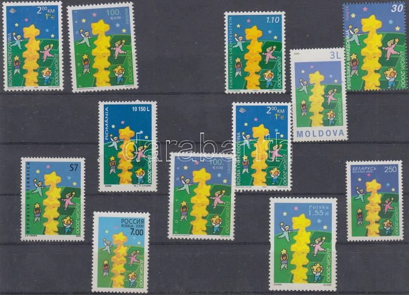 Europa CEPT 11 klf ország 12 db bélyeg, Europa CEPT 11 diff countries 12 diff stamps