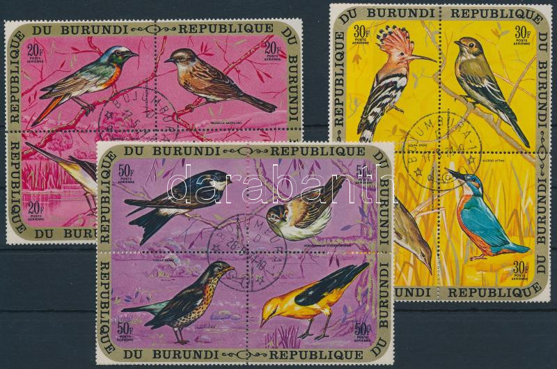 Madár sor négyestömbökben, Birds set in blocks of 4