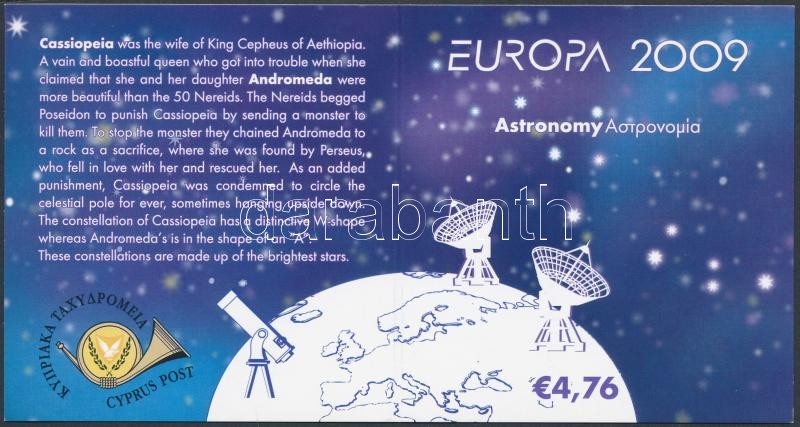 Europa CEPT astronomy stamp booklet, Europa CEPT csillagászat bélyegfüzet