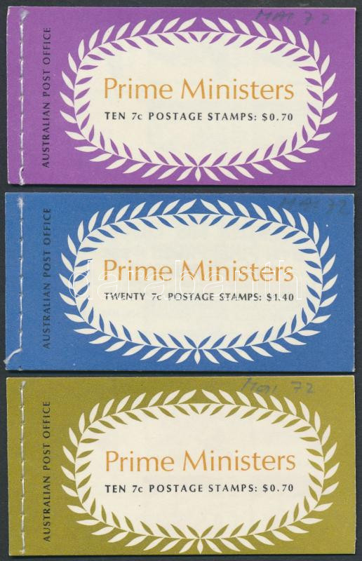 Prime Ministers stampbooklet set, Miniszterelnökök bélyegfüzet sor