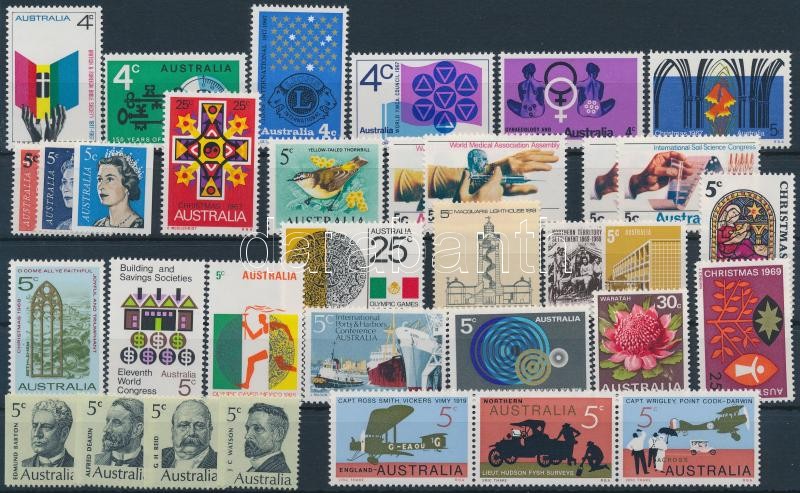 33 stamps (31 diff.), 33 db (31 klf) bélyeg