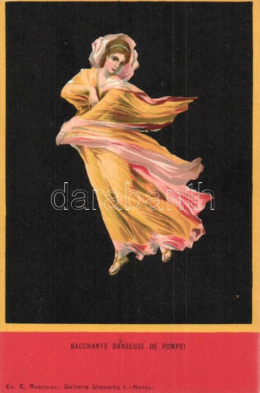 Bacchante Danseuse de Pompei, litho, Bacchásnő táncos Pompeiből litho