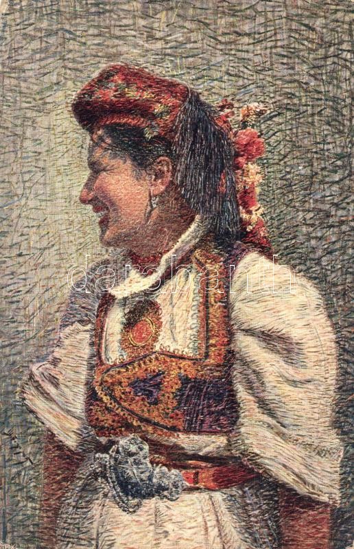 Boszniai nő, s: Bozzarich, Bosnian woman, folklore s: Bozzarich