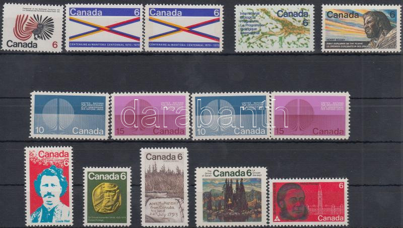 14 diff. stamps, 14 klf bélyeg