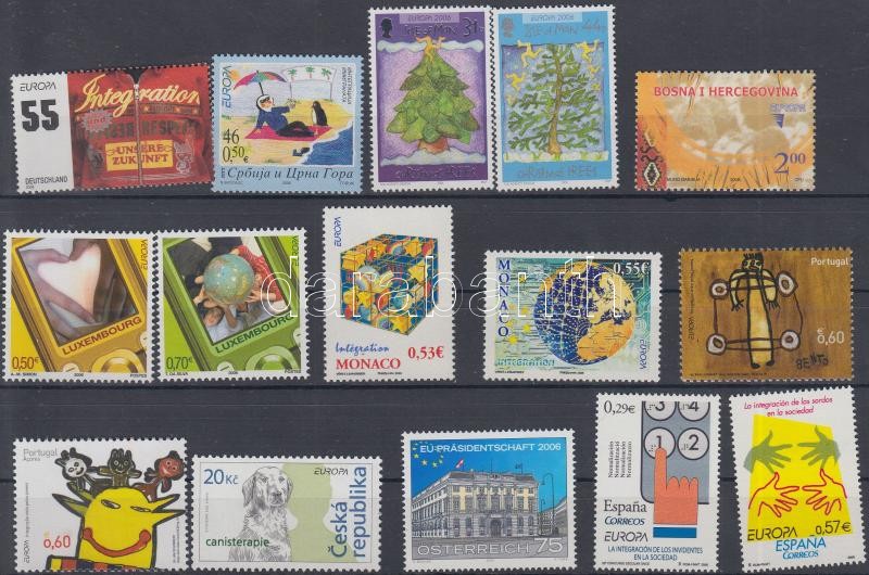 Europa CEPT 15 klf önálló érték, Europa CEPT 15 diff stamps