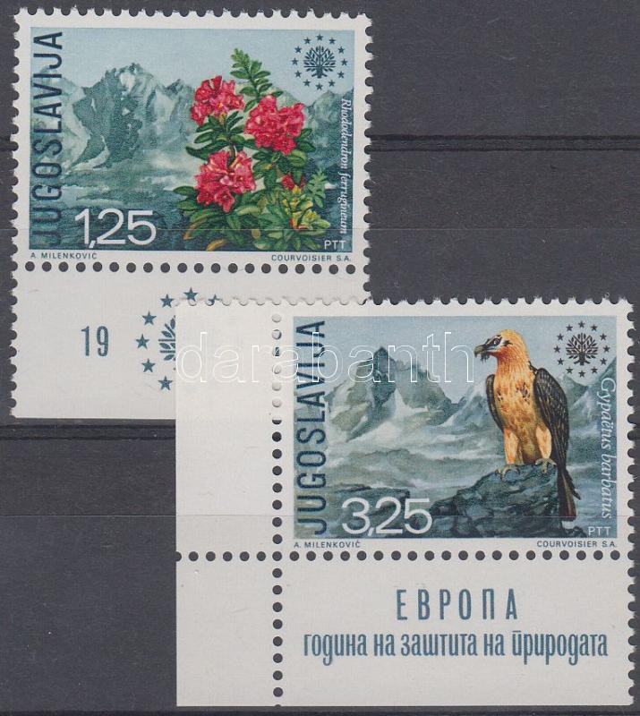 Nature conservation set (margin + corner stamps), Természetvédelem sor (ívszéli + ívsarki bélyeg)