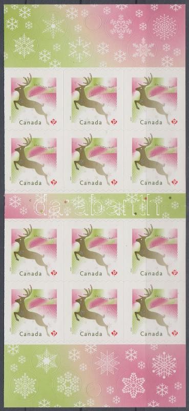 Karácsony öntapadós bélyegfüzet, Christmas self-adhesive stamp booklet