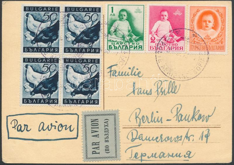 Airmail cover to Berlin, Légi levelezőlap Berlinbe