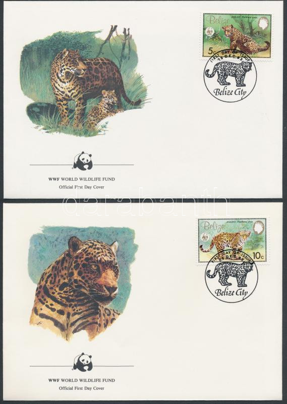 Jaguár sor 4 FDC, WWF Jaguar set 4 FDC