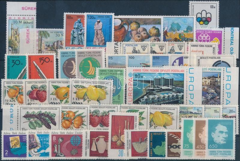1975-1979 46 db bélyeg, közte teljes sorok és ívszéli értékek, 1975-1979 46 stamps with sets