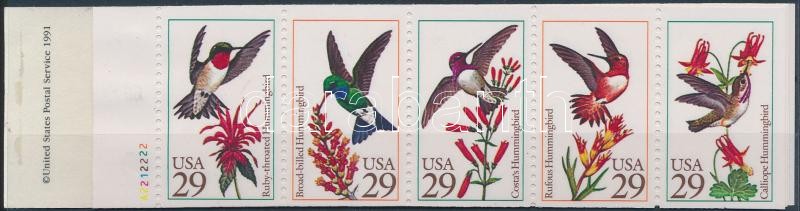 Madár; Kolibri bélyegfüzet (bélyegfüzet hátlapja hiányzik), Bird; Hummingbird stamp booklet