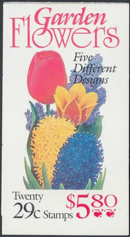 Flower stamp booklet, Virág bélyegfüzet (széthajtatlan)