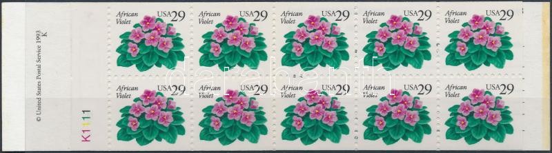 Flower stamp booklet, Virág bélyegfüzet