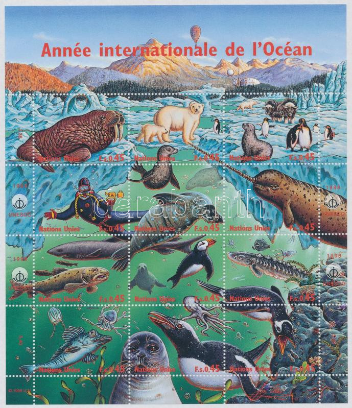 Nemzetközi Óceán Év teljesív, International Year of the Ocean full sheet