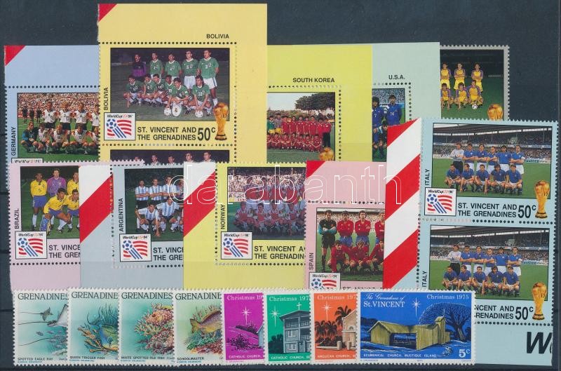 1975-1984 20 db bélyeg, közte teljes sorok, ívszéli értékek és párok, 1975-1984 20 stamps  with sets