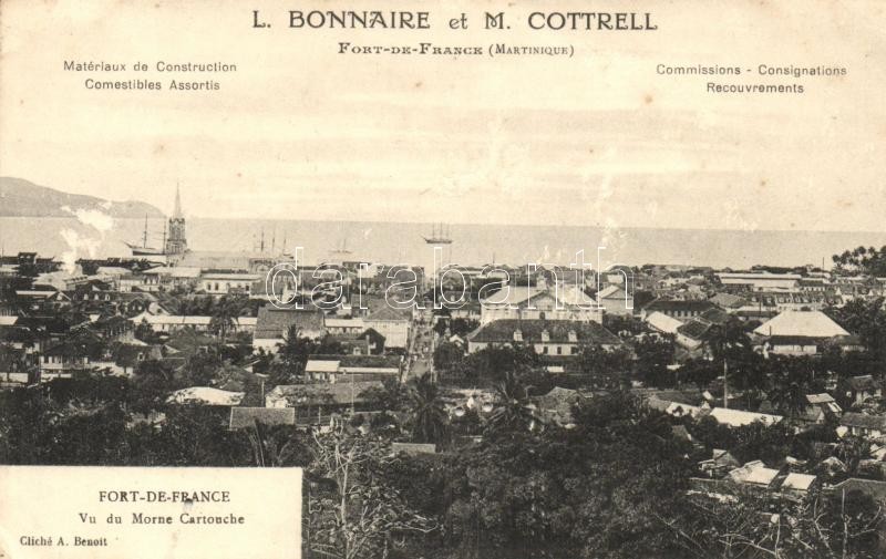 Fort-de-France, Morne Cartouche, L. Bonnaire and M. Cottrell advertisement
