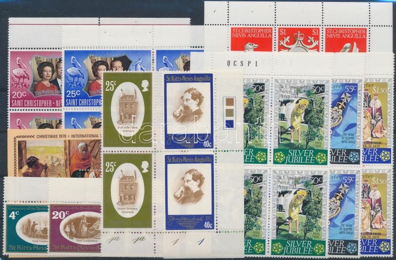 1970-1979 28 stamps + 1 minisheet, 1970-1979 28 db bélyeg összefüggésekben + 1 db kisív
