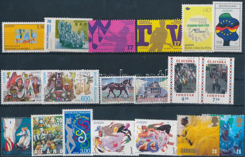 Europa CEPT 5 diff. sets + 9 stamps, Europa CEPT 5 klf sor + 9 klf önálló érték