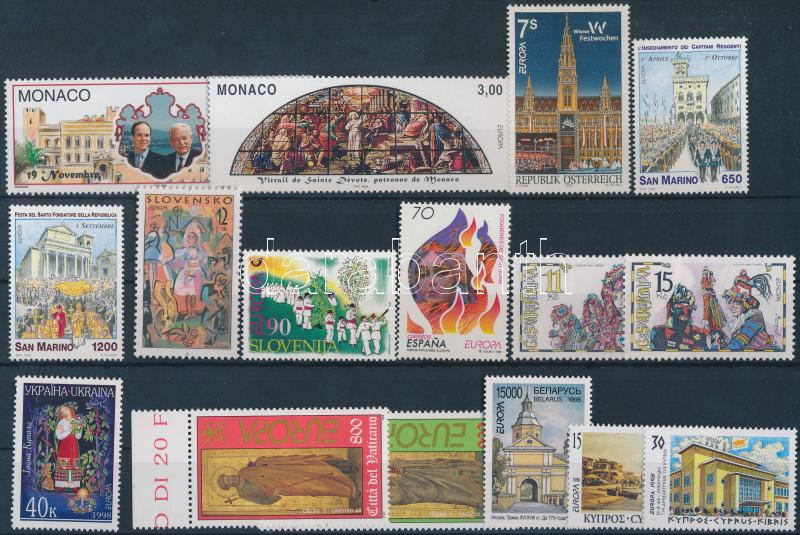 Europa CEPT 4 diff. sets + 8 diff. stamps, Europa CEPT 4 klf sor + 8 klf önálló érték