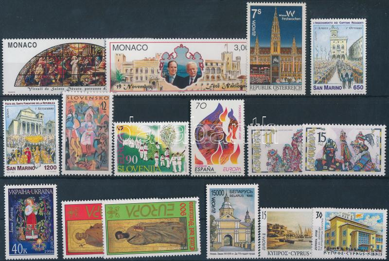 Europa CEPT 4 diff. sets + 8 diff. stamps, Europa CEPT 4 klf sor + 8 klf önálló érték