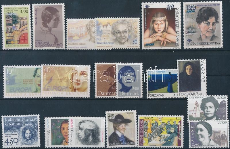 Europa CEPT 7 klf sor + 5 klf önálló érték, Europa CEPT 7 diff. sets + 5 diff. stamps