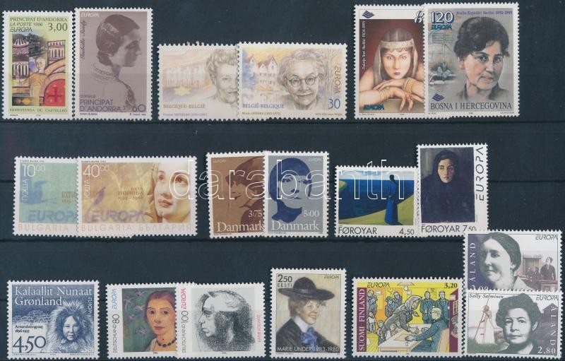 Europa CEPT 7 diff. sets + 5 diff. stamps, Europa CEPT 7 klf sor + 5 klf önálló érték