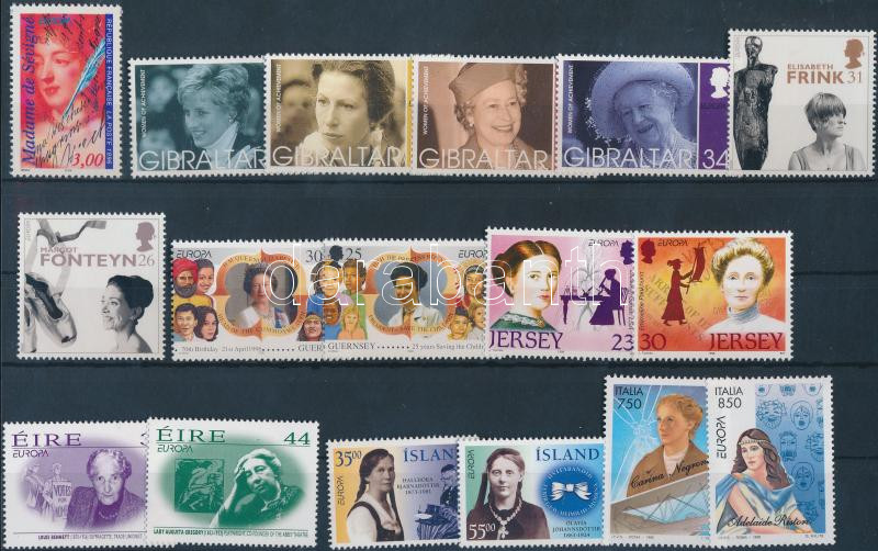 Europa CEPT 6 klf sor + 3 klf önálló érték, Europa CEPT 6 diff sets + 3 diff stamps