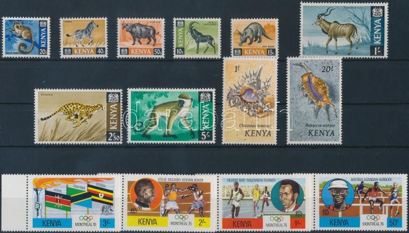 1966-1976 14 diff. stamps, 1966-1976 14 db bélyeg