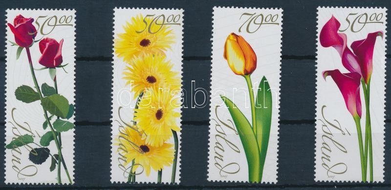 Greeting stamps: flowers set, Üdvözlőbélyegek: Virágok sor