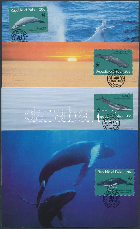 WWF bálnák sor 4 CM, WWF Whales set 4 CM