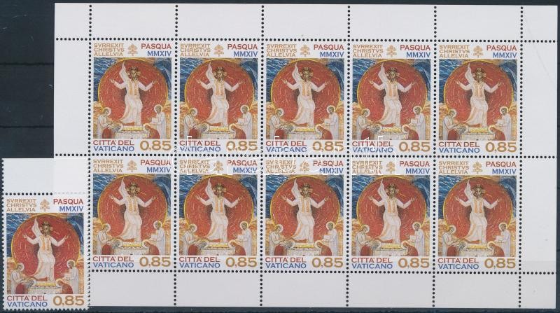 Easter mini sheet + stamp, Húsvét kisív + bélyeg