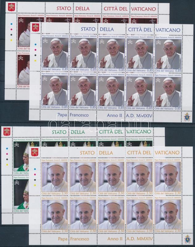 Pope Francis mini sheet set, Ferenc pápa kisív sor