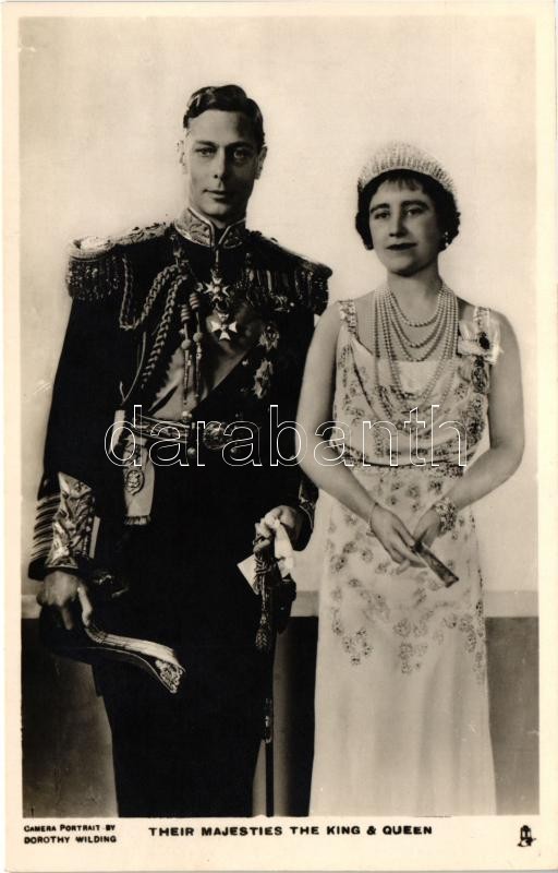 VI. György király és Erzsébet királyné, Their majesties the King & Queen; George VI and Elizabeth. Camera portrait by Dorothy Wilding